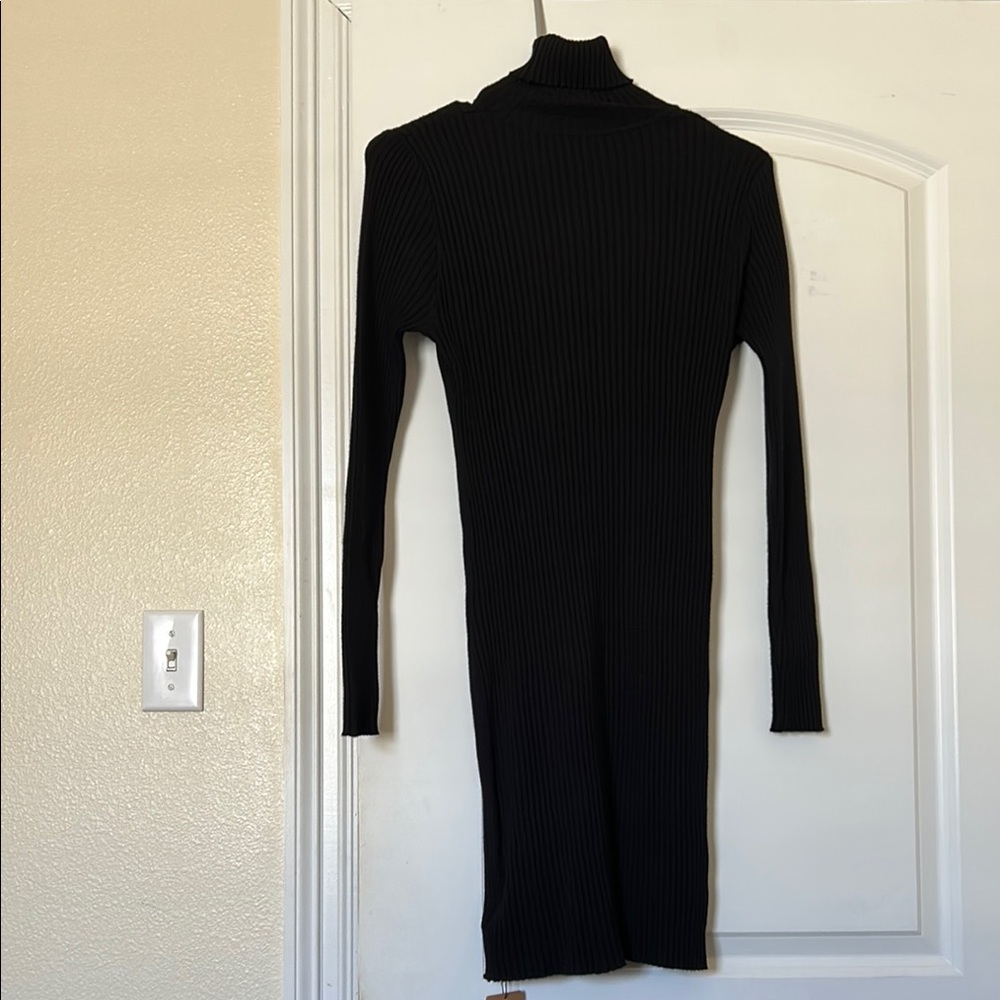 SHEIN Black Ribbed Bodycon Dress for Night Out